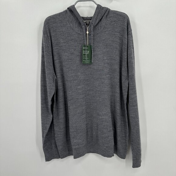 Quince Other - Quince Men’s Gray Australian Merino Wool Hoodie Sweatshirt sz XL Long Sleeve